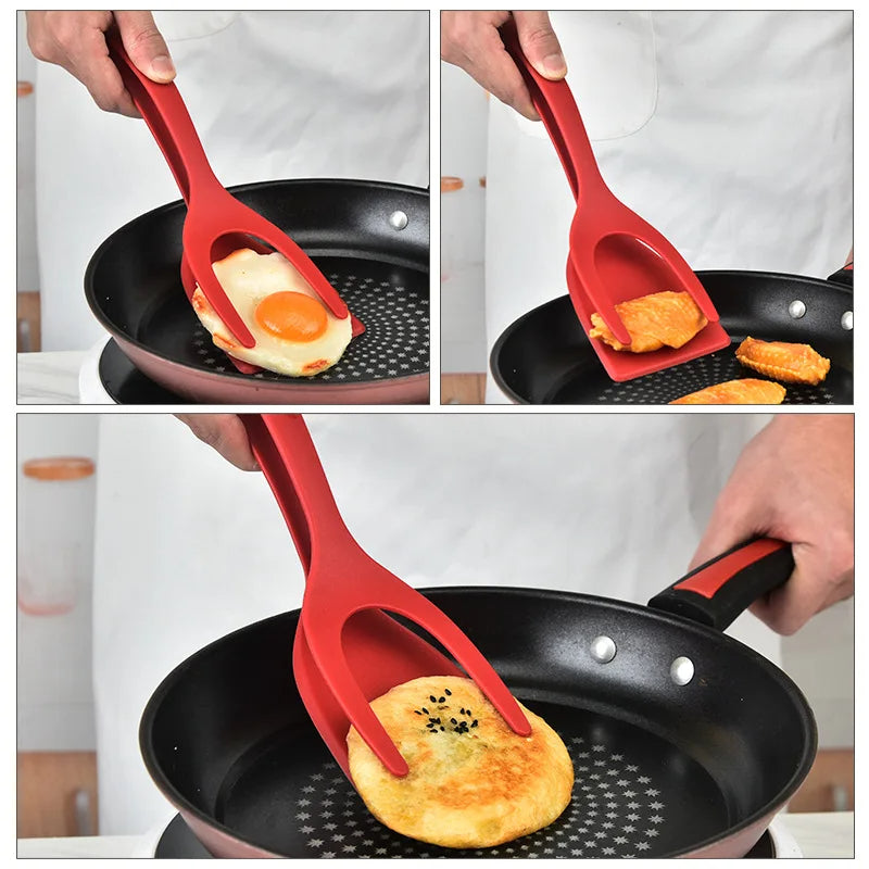 2 In 1 Spatula & Tongs for Eggs