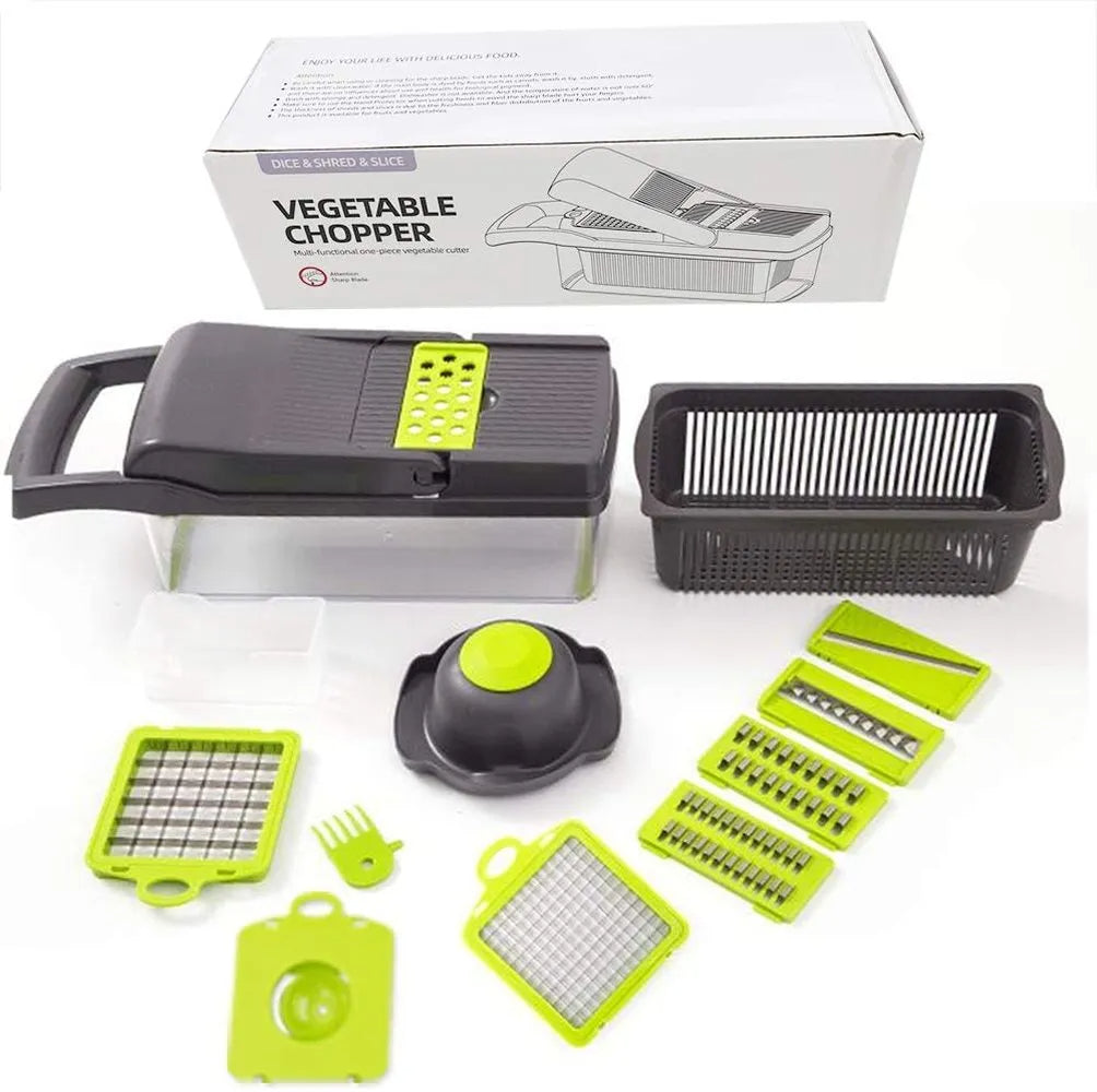 12 in 1 Vegetable Cutter Slicer Chopper with Basket