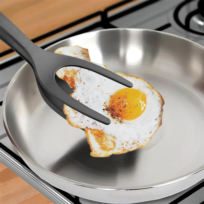 2 In 1 Spatula & Tongs for Eggs